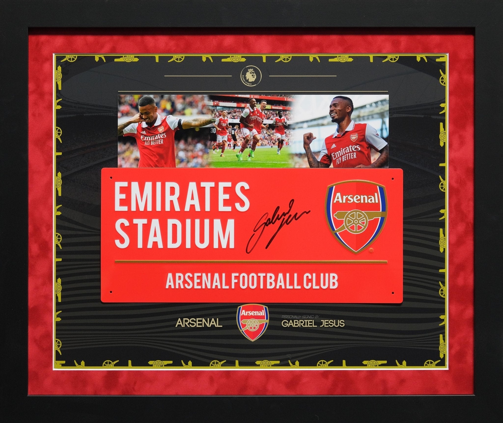 Gabriel Jesus Signed Roadsign Framed Display - Memorabilia Framers Shop